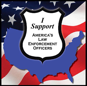 I Support America's Law Enforcement Officers badge