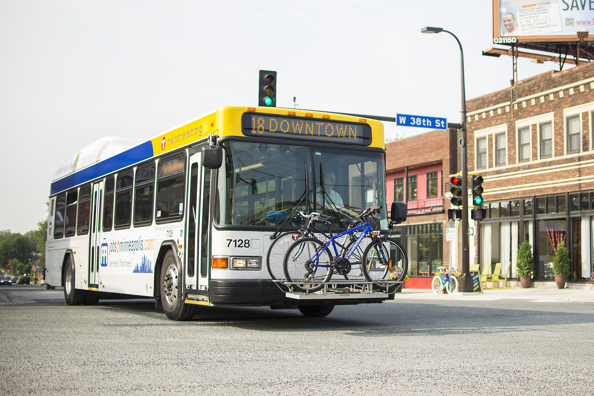 A Metro Transit Route 18 bus in Minneapolis. 