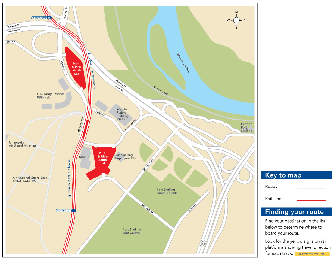 Fort Snelling Station Map