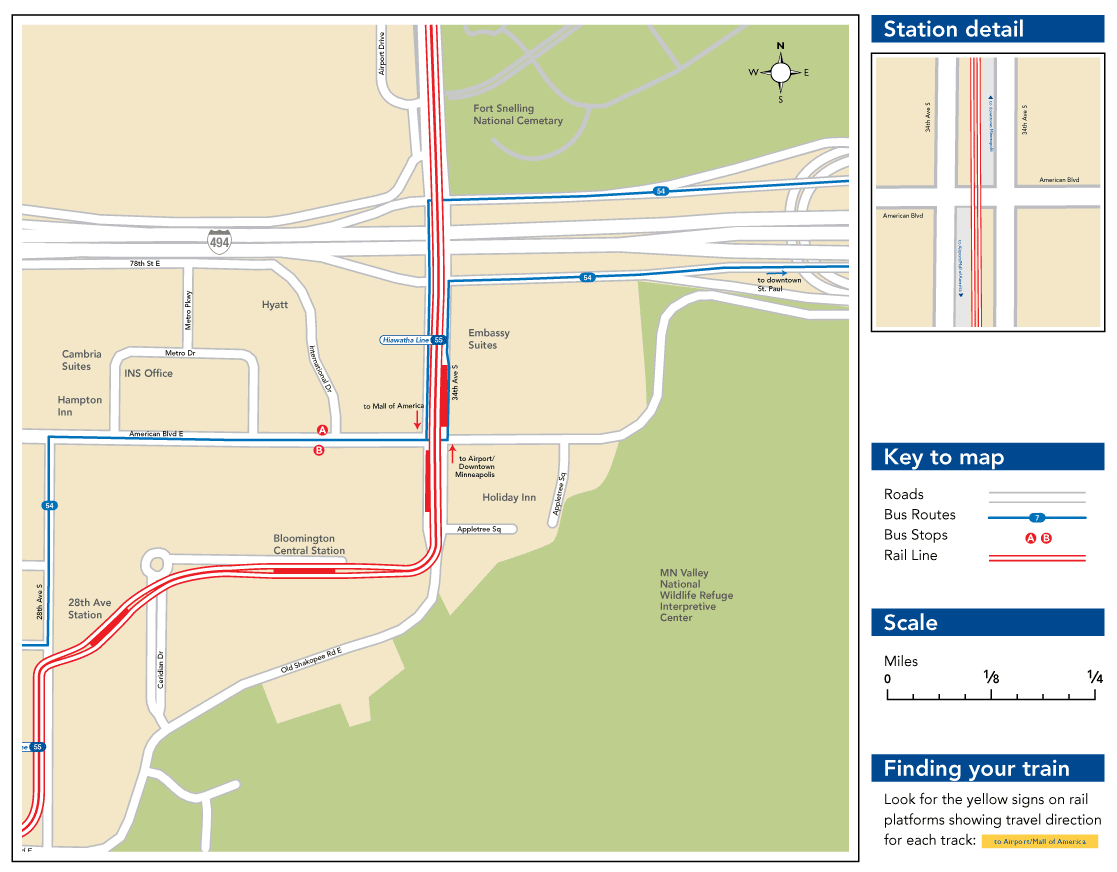 American Boulevard Station Map