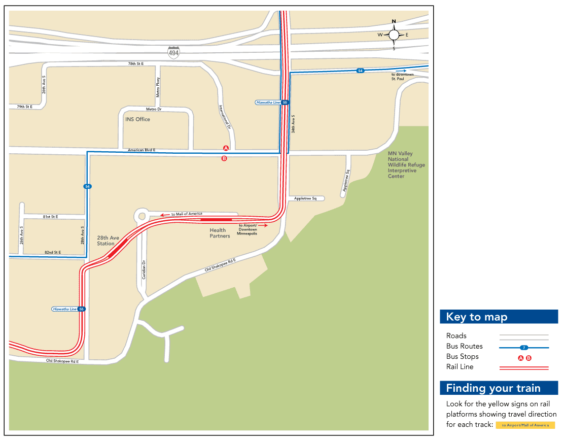 Bloomington Central Station Map