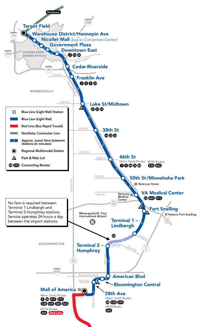 Blue Line map Metro Transit