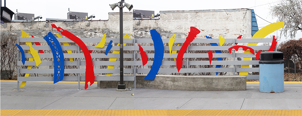 Image of public art at the Cedar-Riverside station on the METRO Blue Line. 