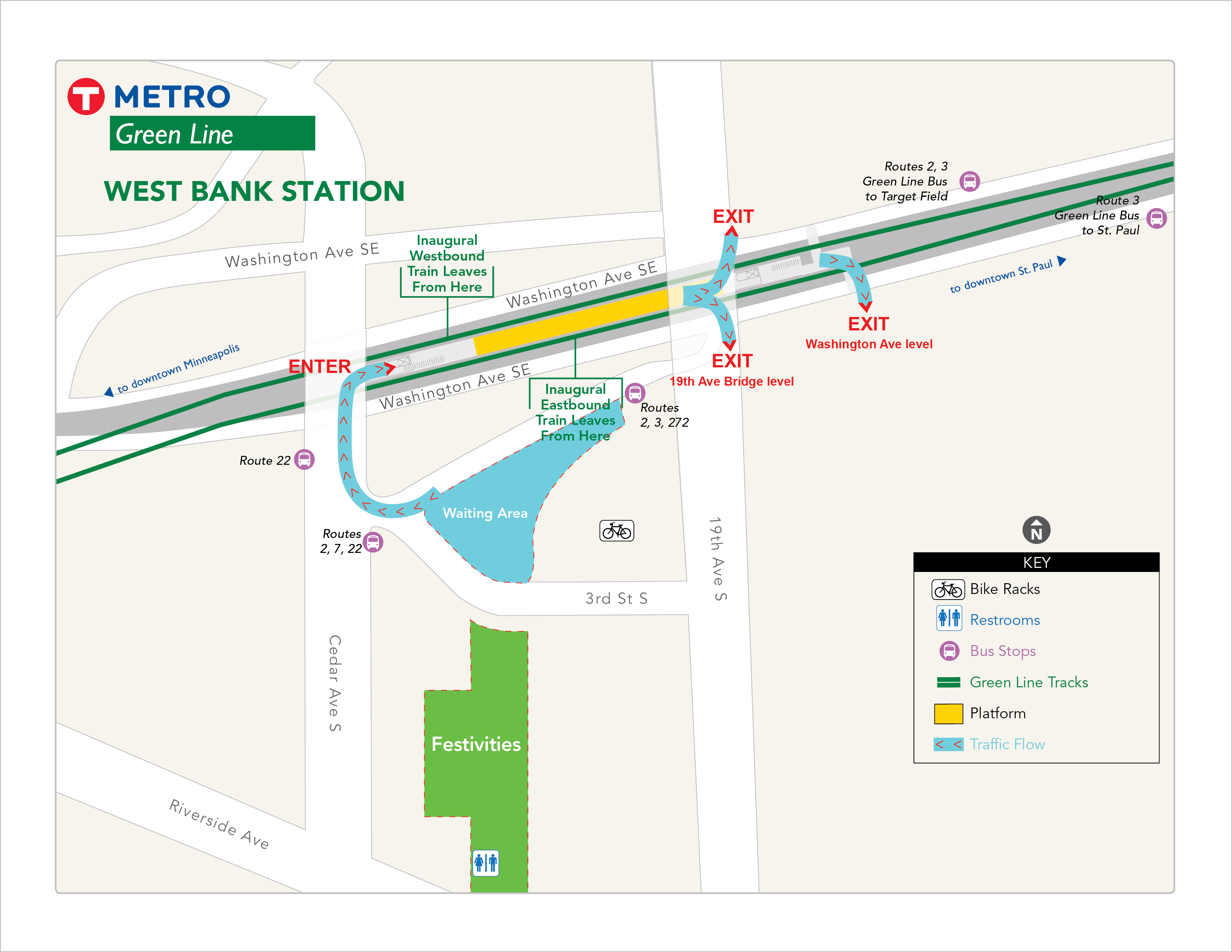 West Bank station area