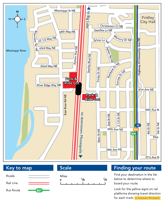 Fridley Station Map