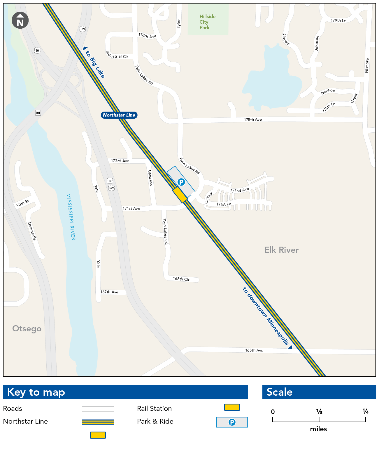 Elk River Station Map