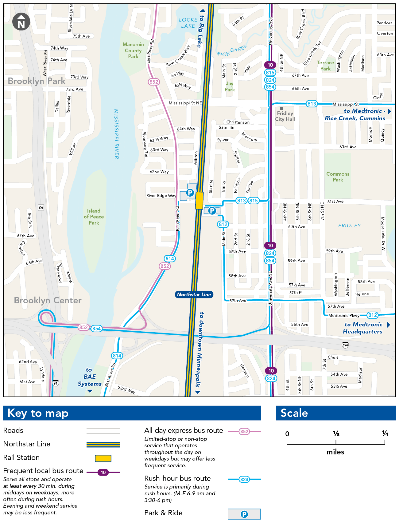 Fridley Station Map