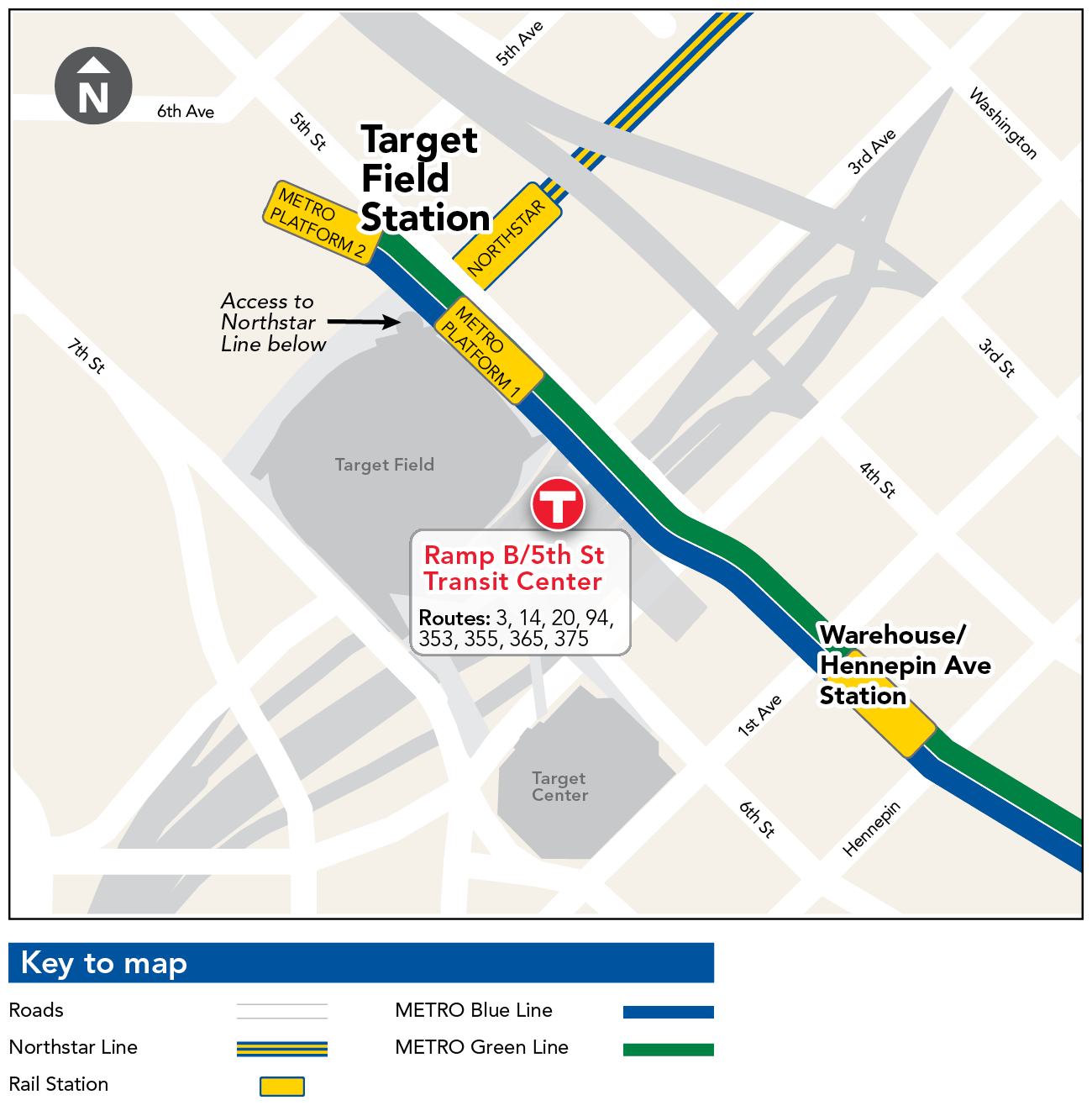 Target Field Station Map