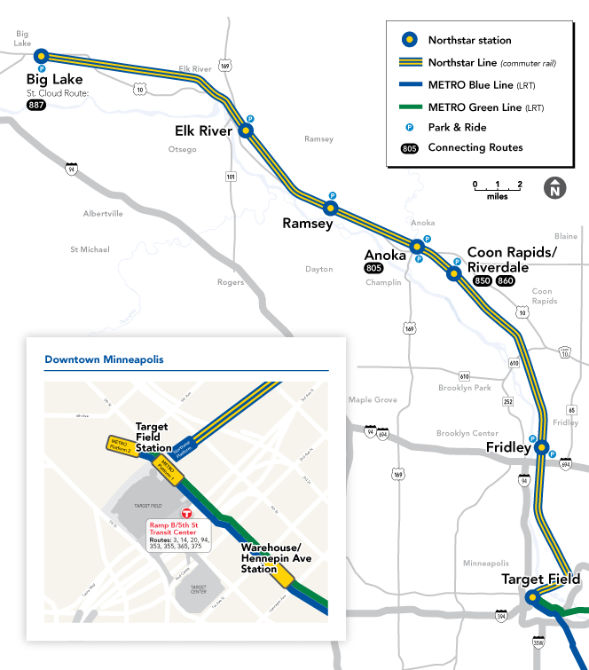 Northstar Stations Map