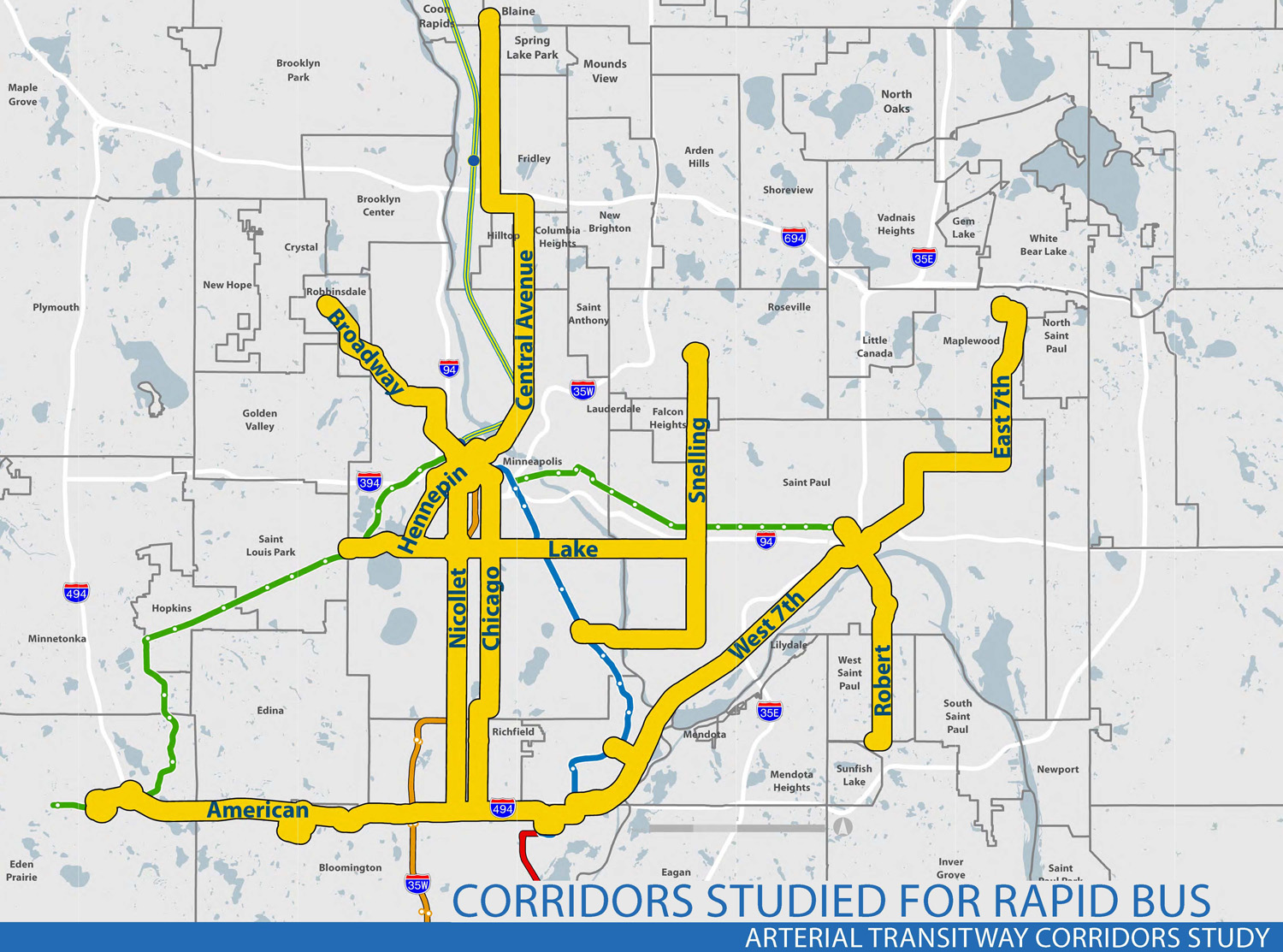 Arterial BRT map