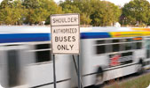 Authorized buses only sign
