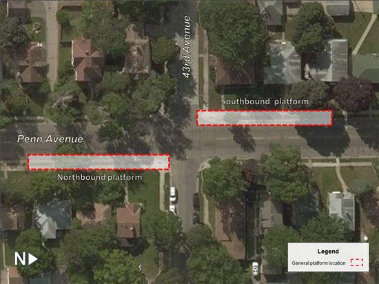 Station Layout of Xerxes and 56th