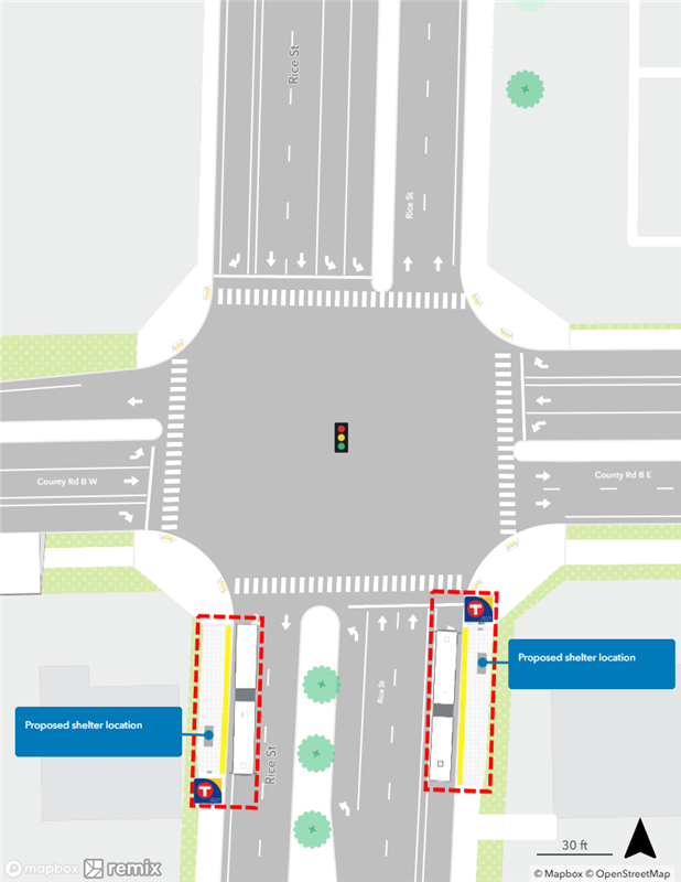 Image of proposed station condition at Rice and County RD C