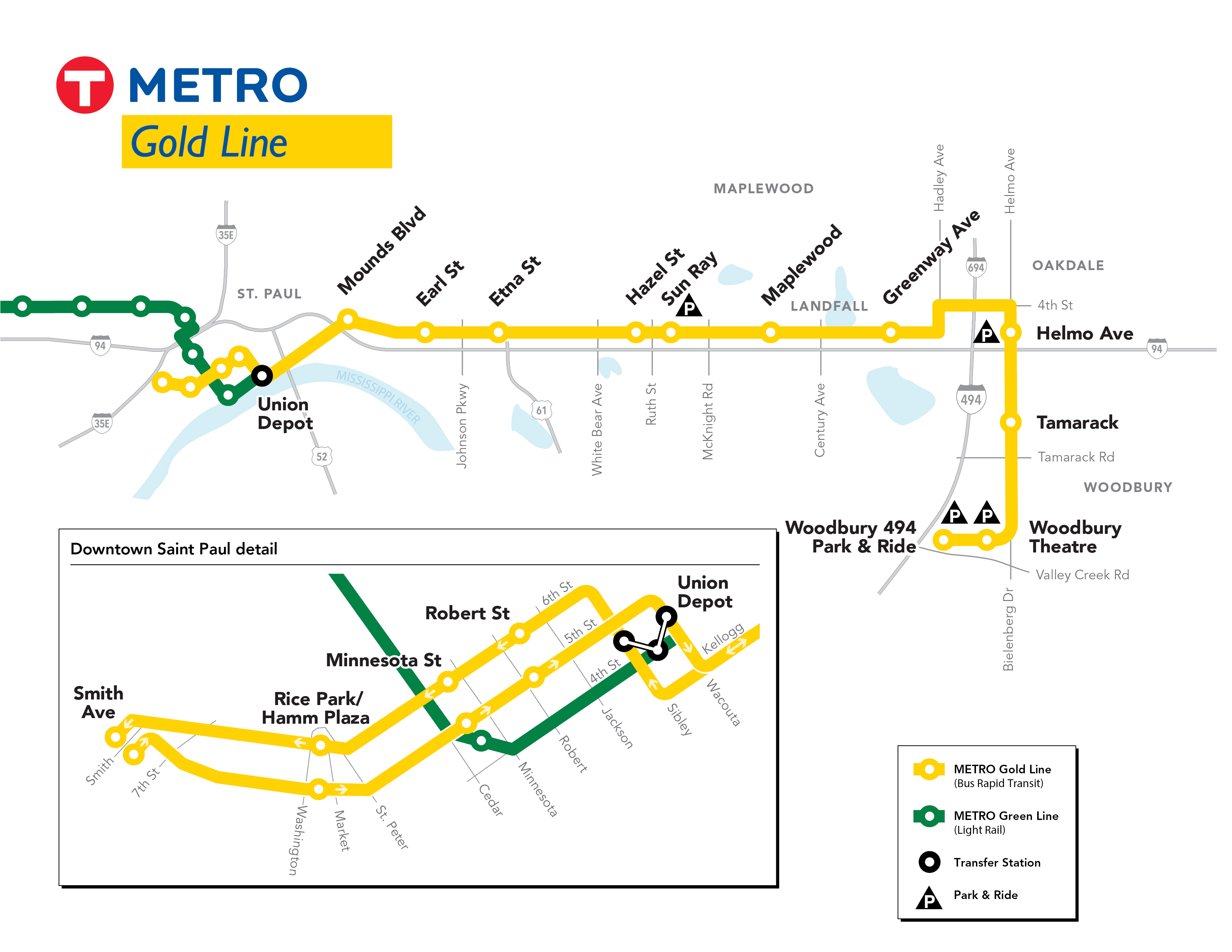 metro gold line map Gold Line Facts Metro Transit