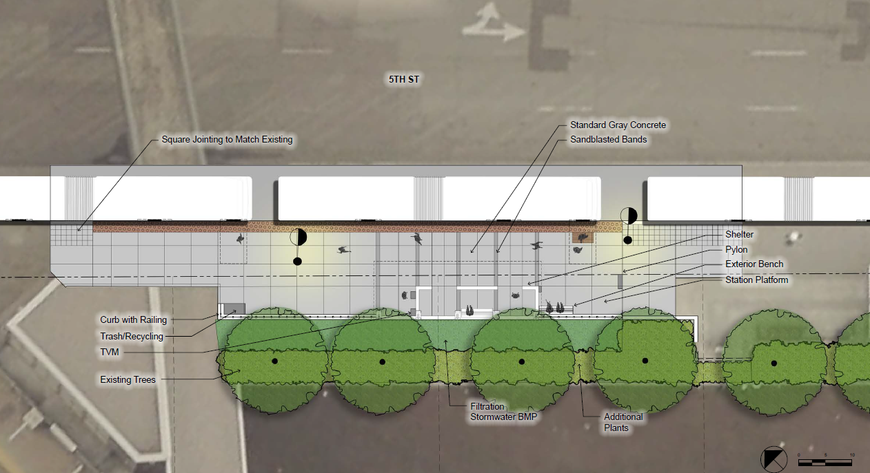 5th St. and Cedar St. Station Site Plan