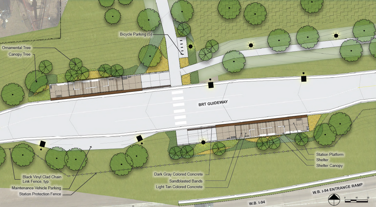 Hazel St Station Site Plan Zoomed In