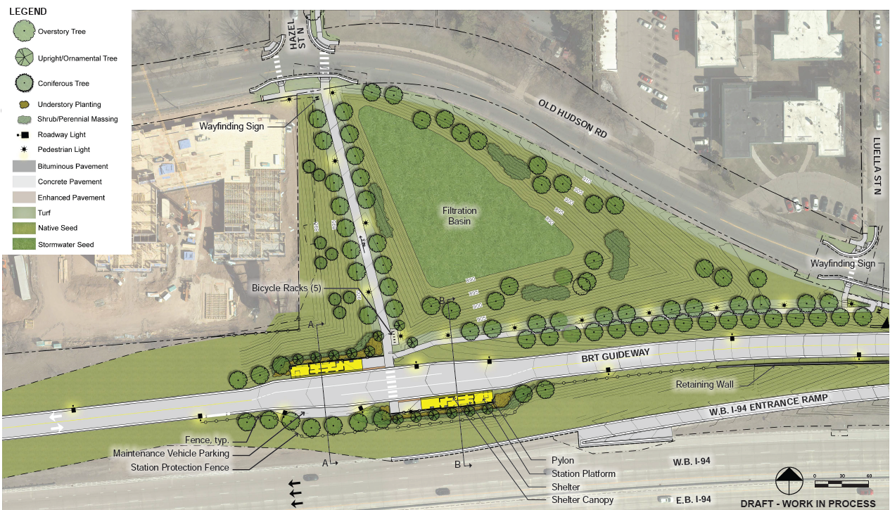 Hazel St Station Site Plan Zoomed Out