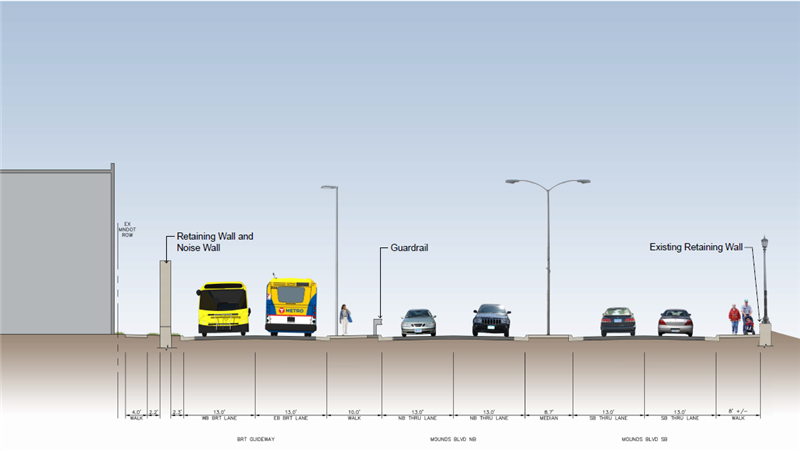 Mound Boulevard Station Cross Section c