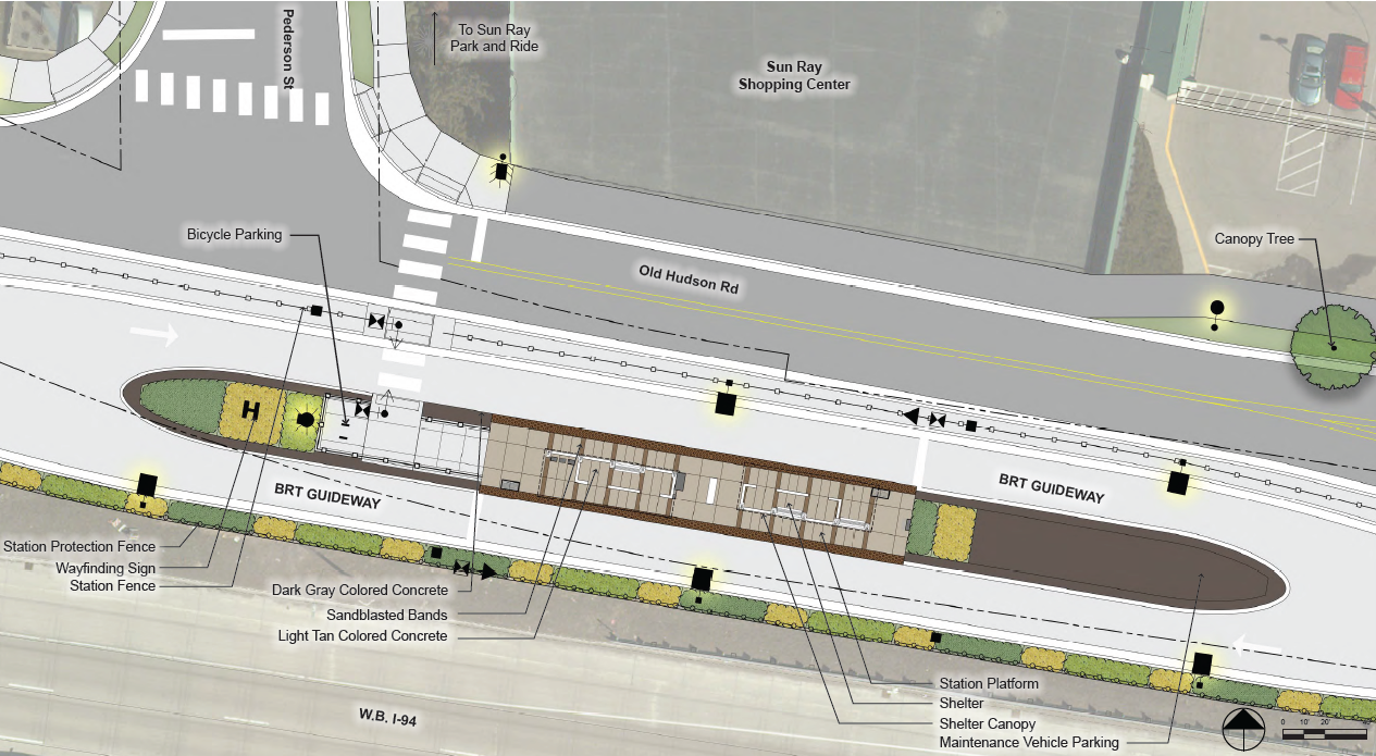 Sun Ray Station Site Plan Zoomed In