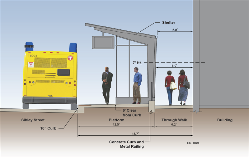 Cross section of station