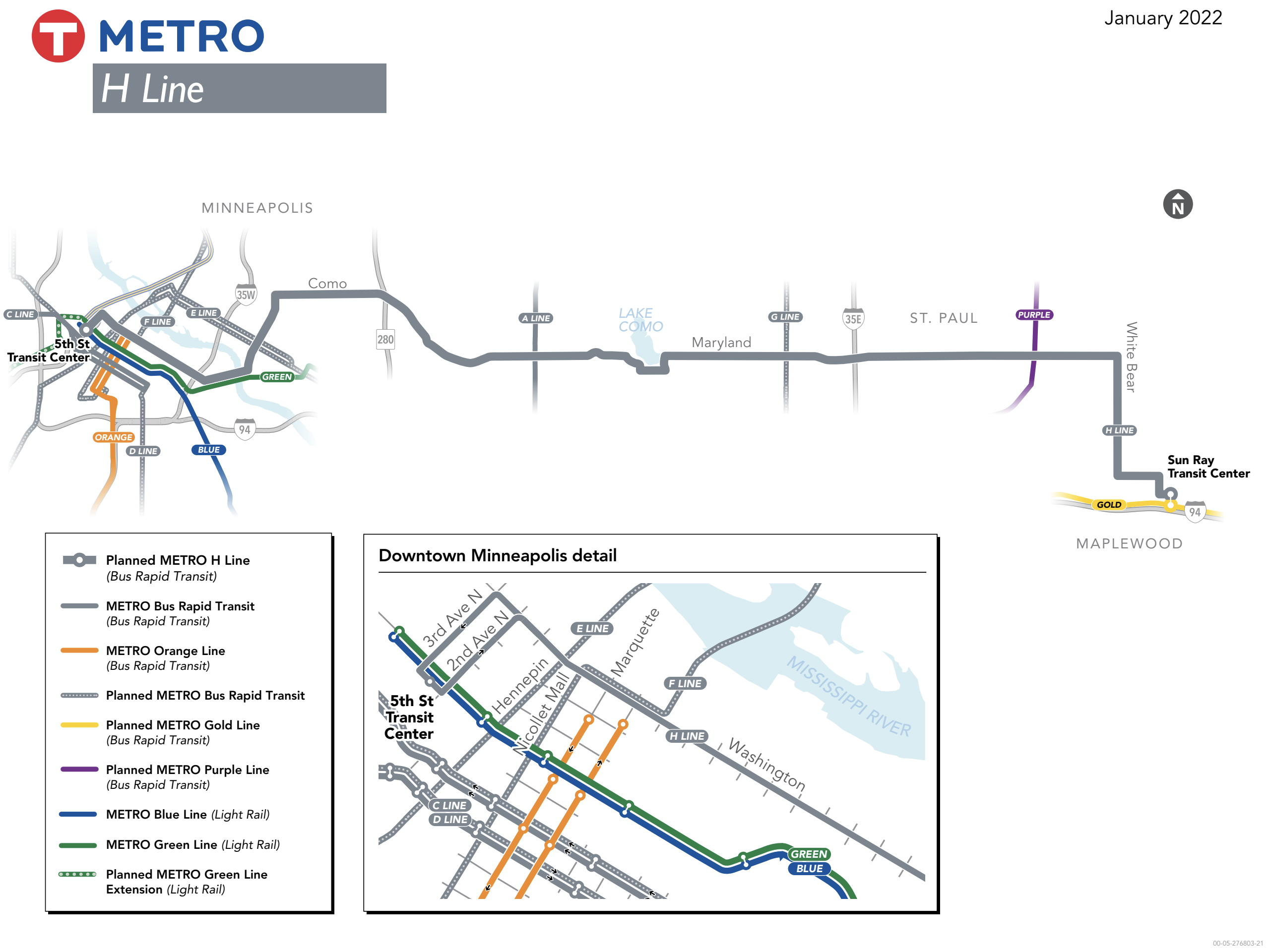 H Line Corridor Map