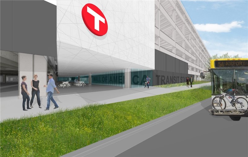 Rendering of new Mall of America station exterior