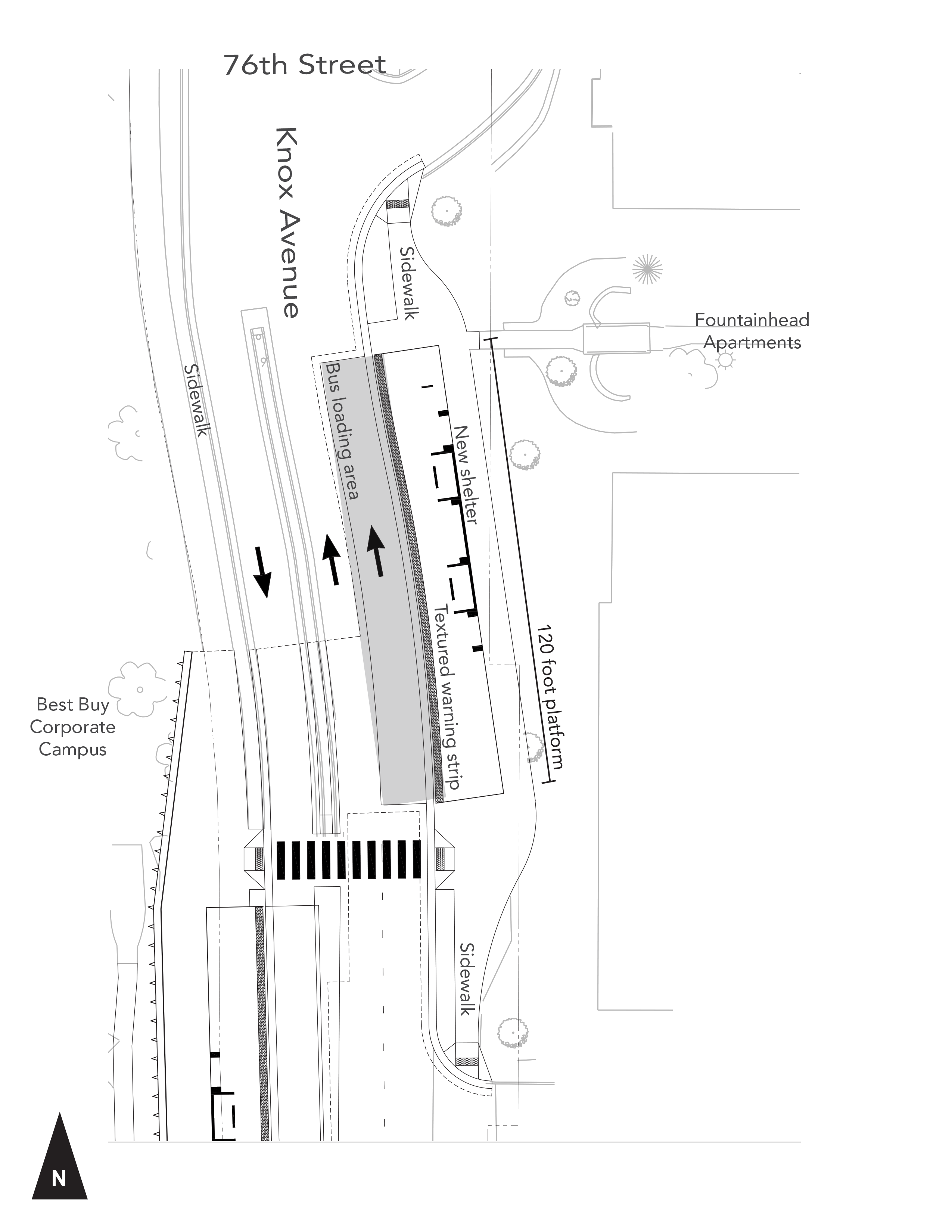76th Street Station - Northbound - Site Plan