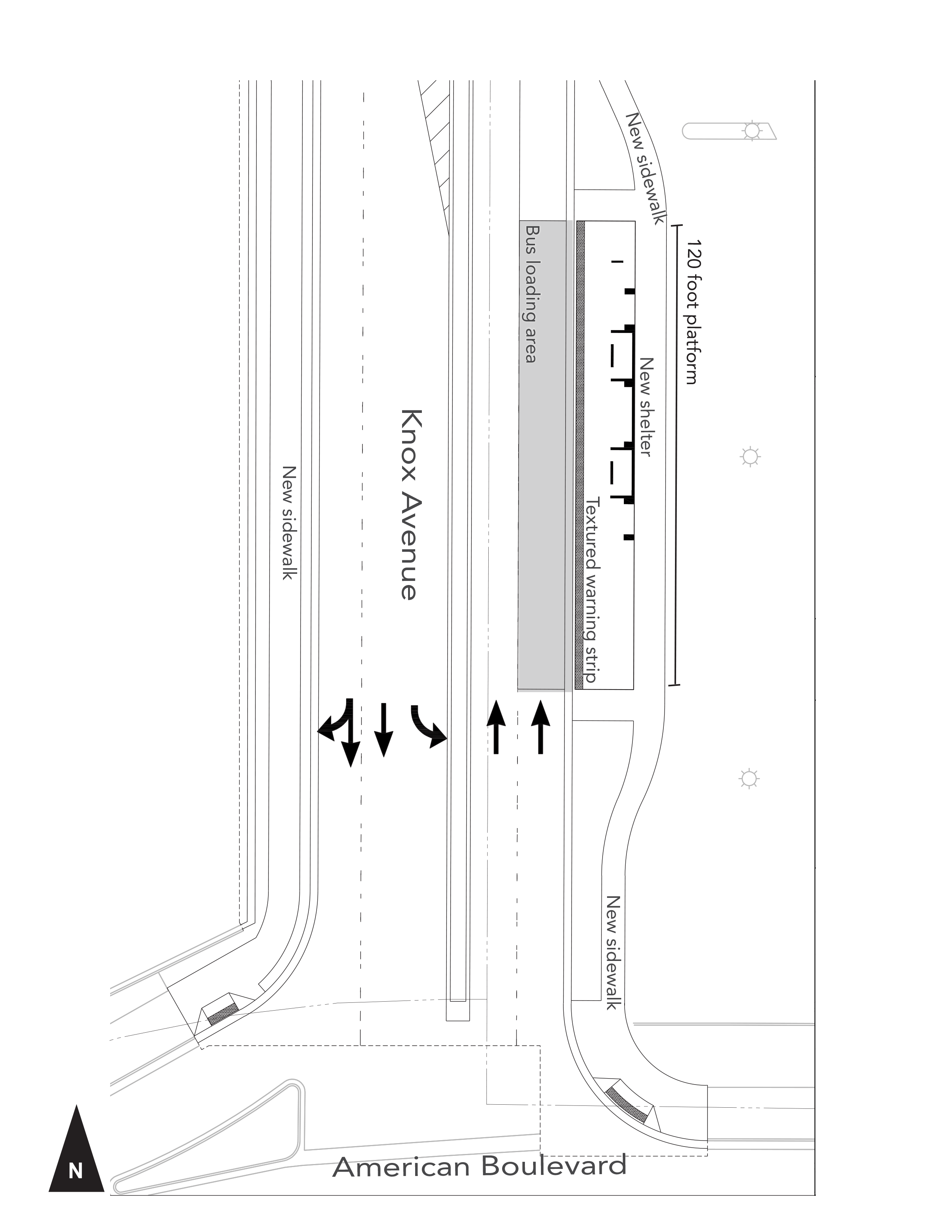 American Boulevard Station - Northbound - Site Plan
