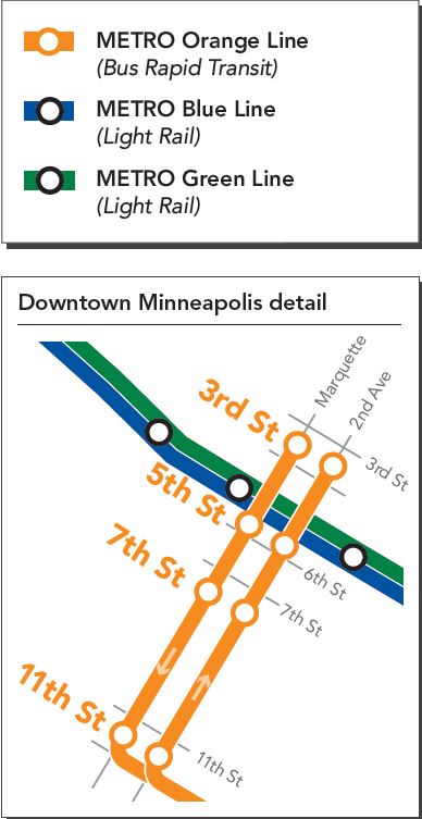 Downtown Map of downtown stations