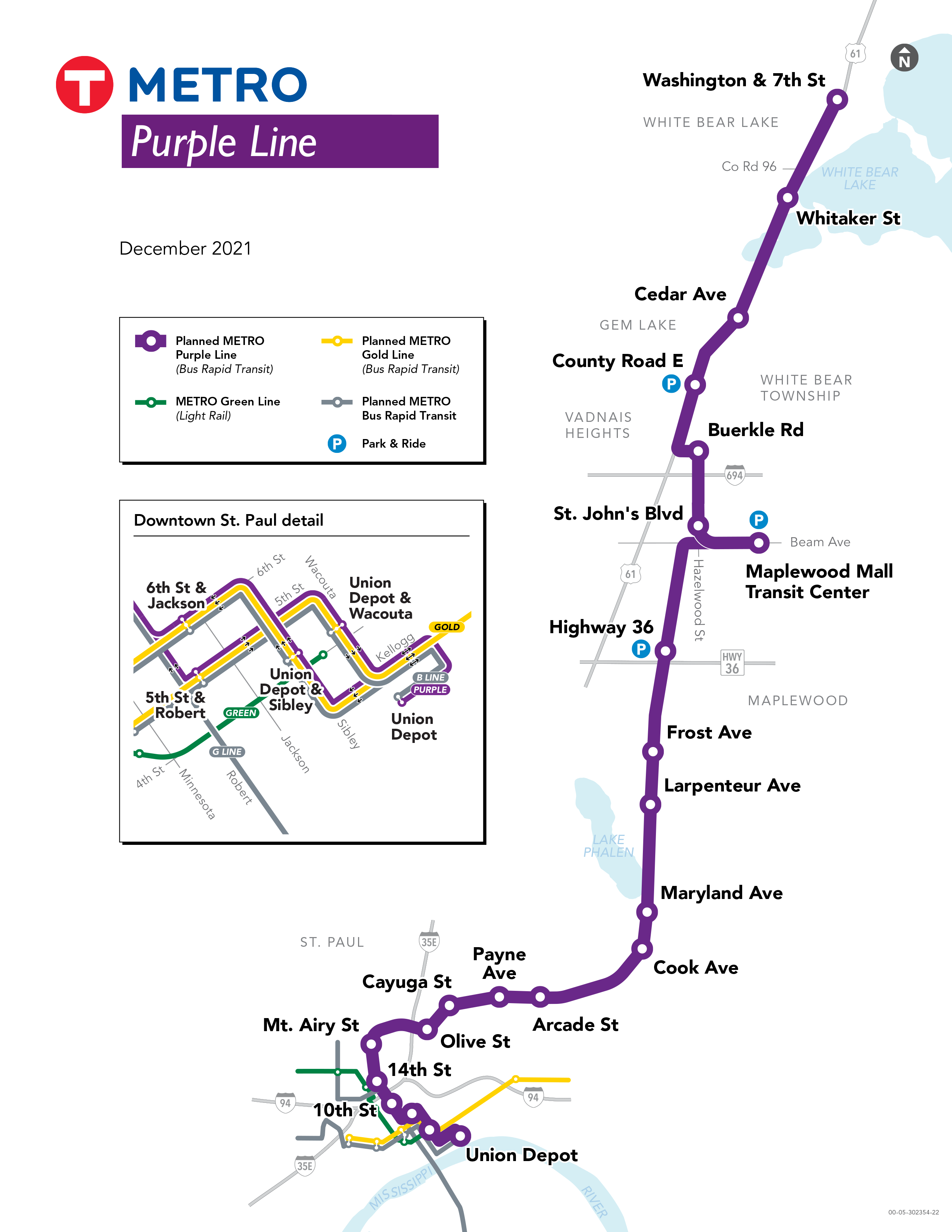 Click to view Purple Line route map.