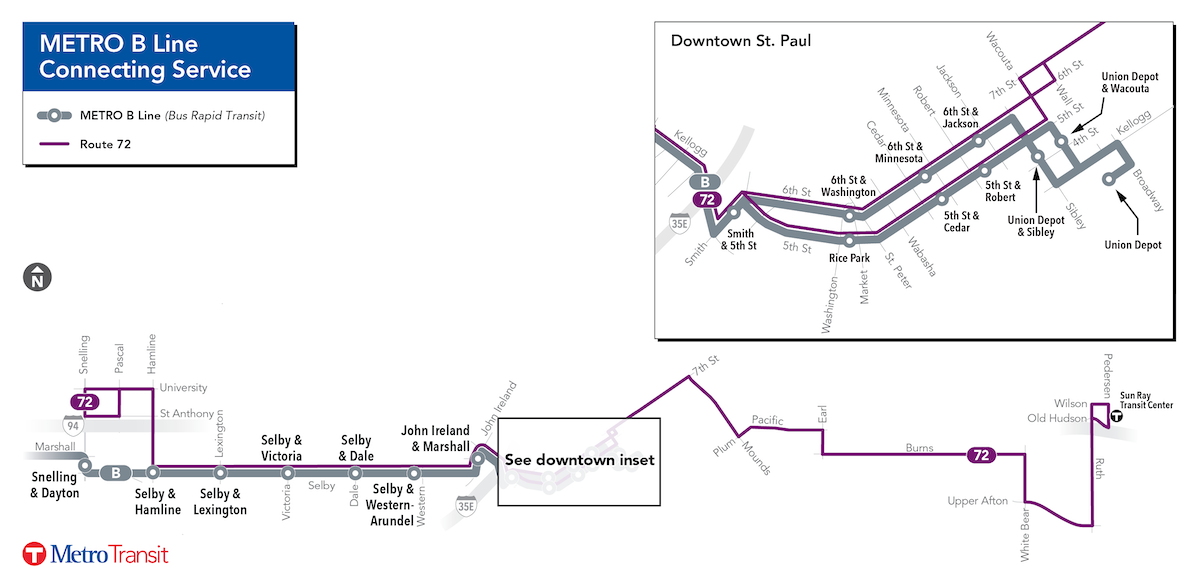 Route 72 map