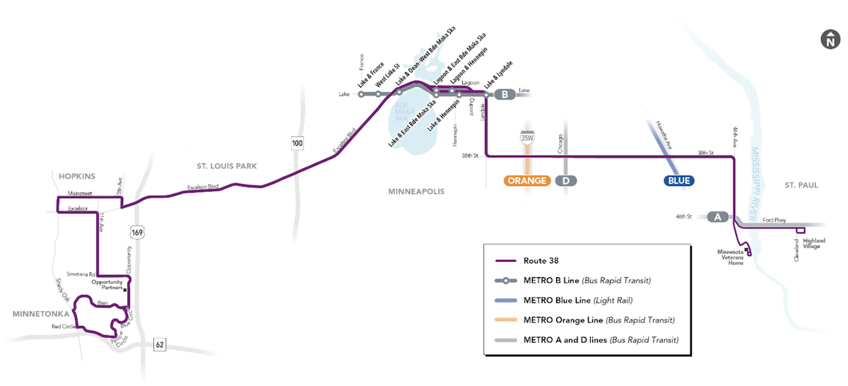 Route 38 map
