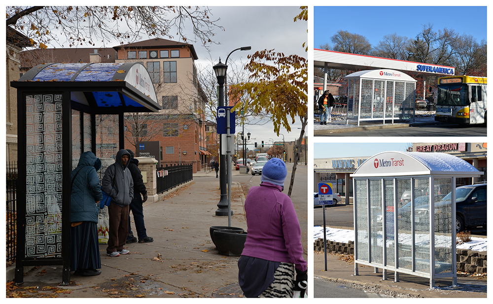 Bus shelters in Minneapolis and St. Paul have been improved through the Better Bus Stops program.