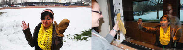 Photo bus rider lost mitten on metro transit