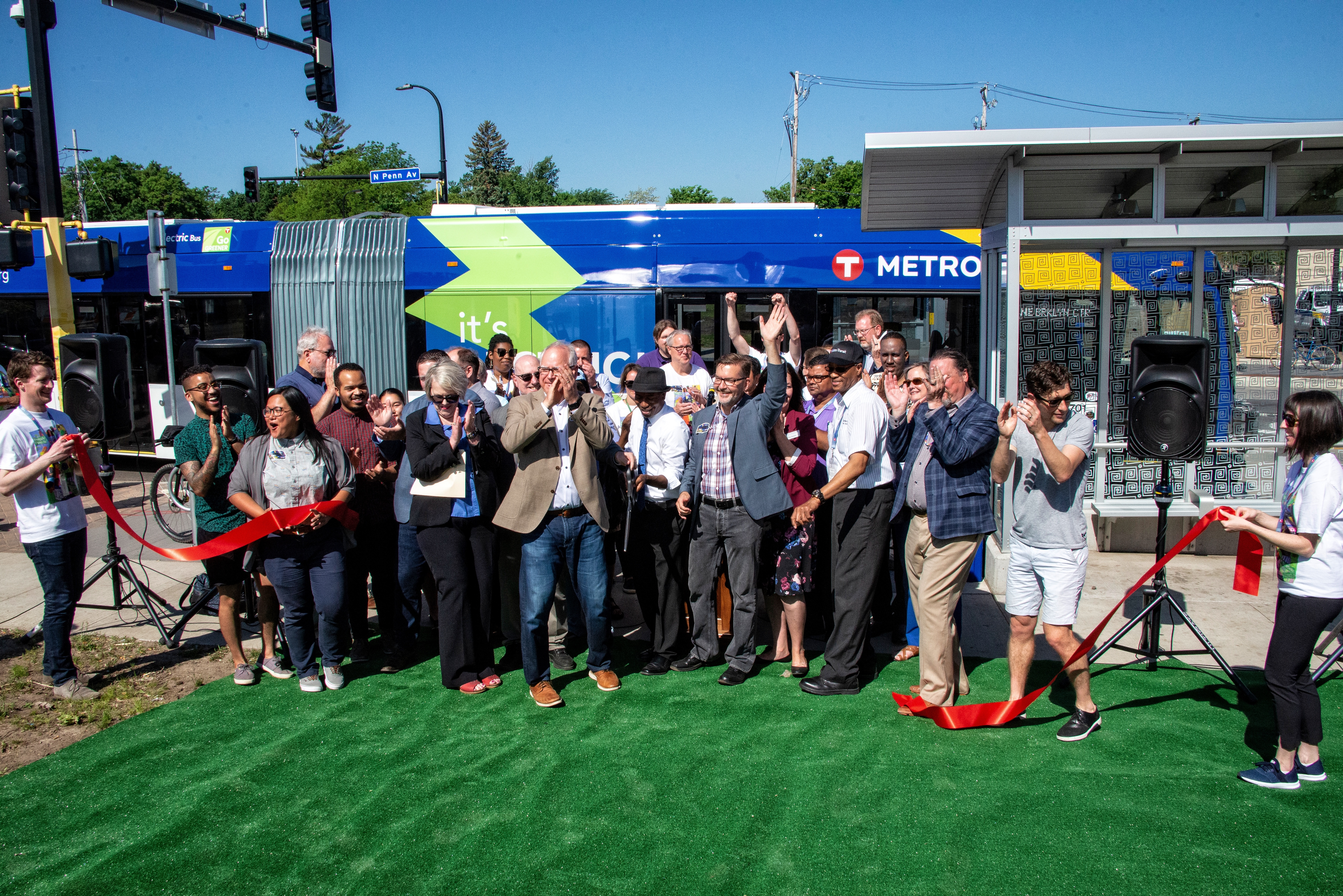 A ribbon-cutting ceremony was held in North Minneapolis to celebrate the opening of the METRO C Line on Saturday, June 8, 2019.