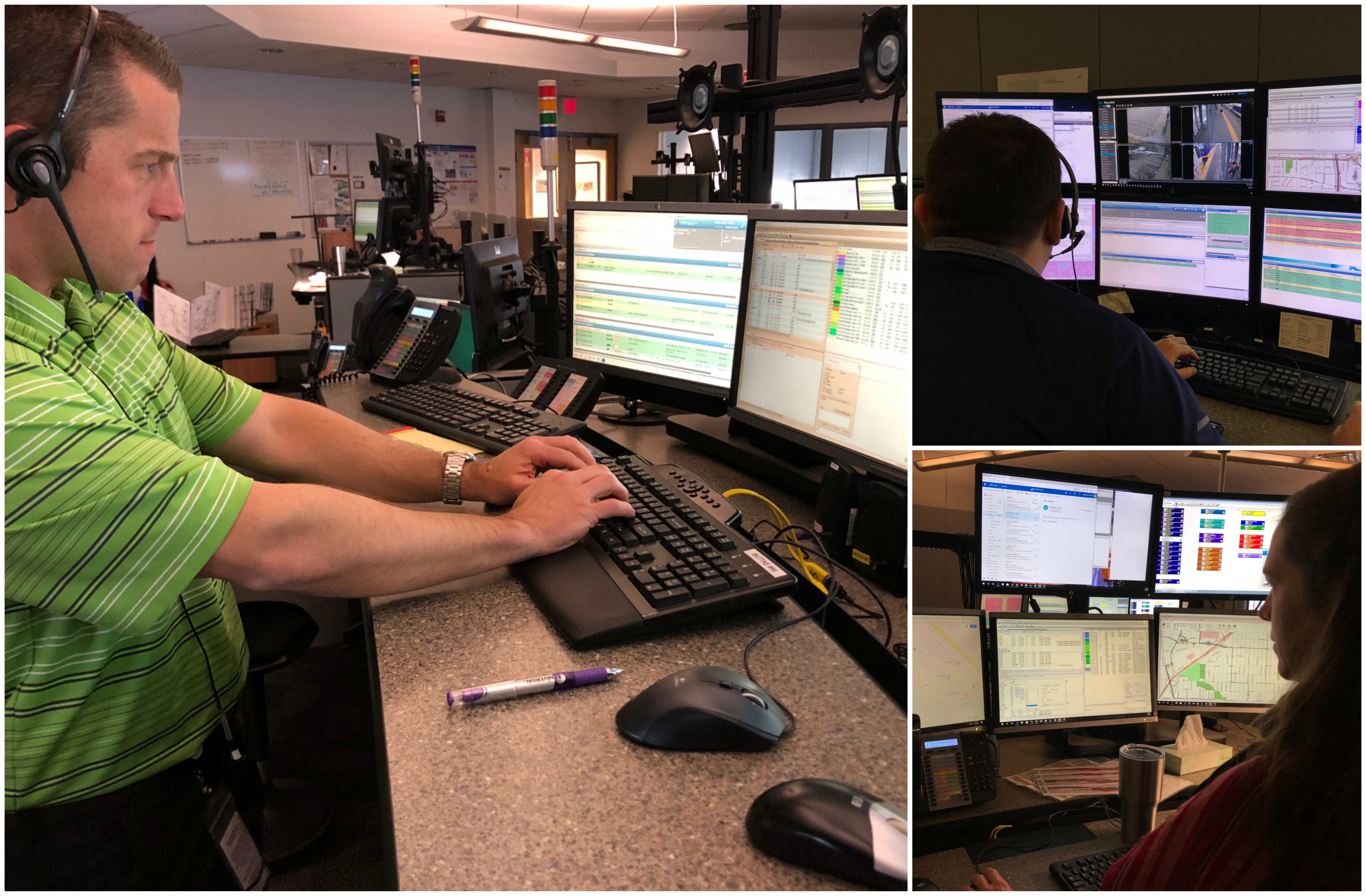 Supervisors at work in Metro Transit's Transit Control Center.