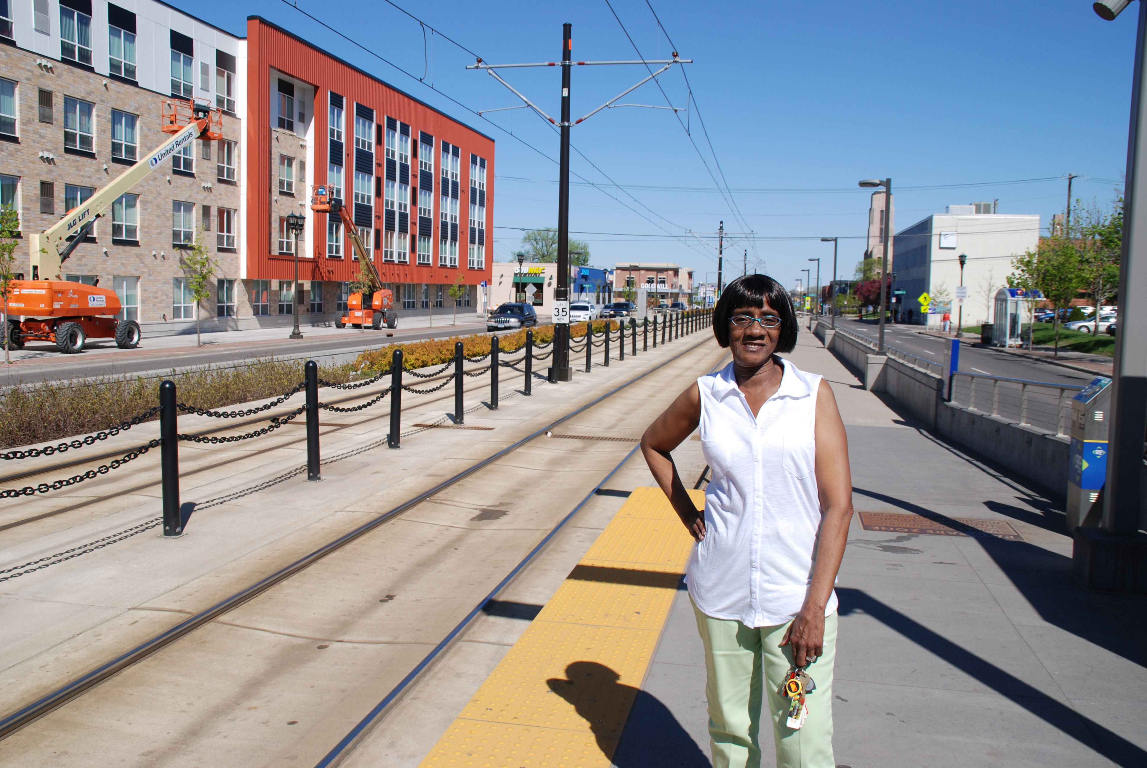 ReJeana Hill moved into a new apartment at Hamline Station earlier this year so she could be close to the METRO Green Line. 