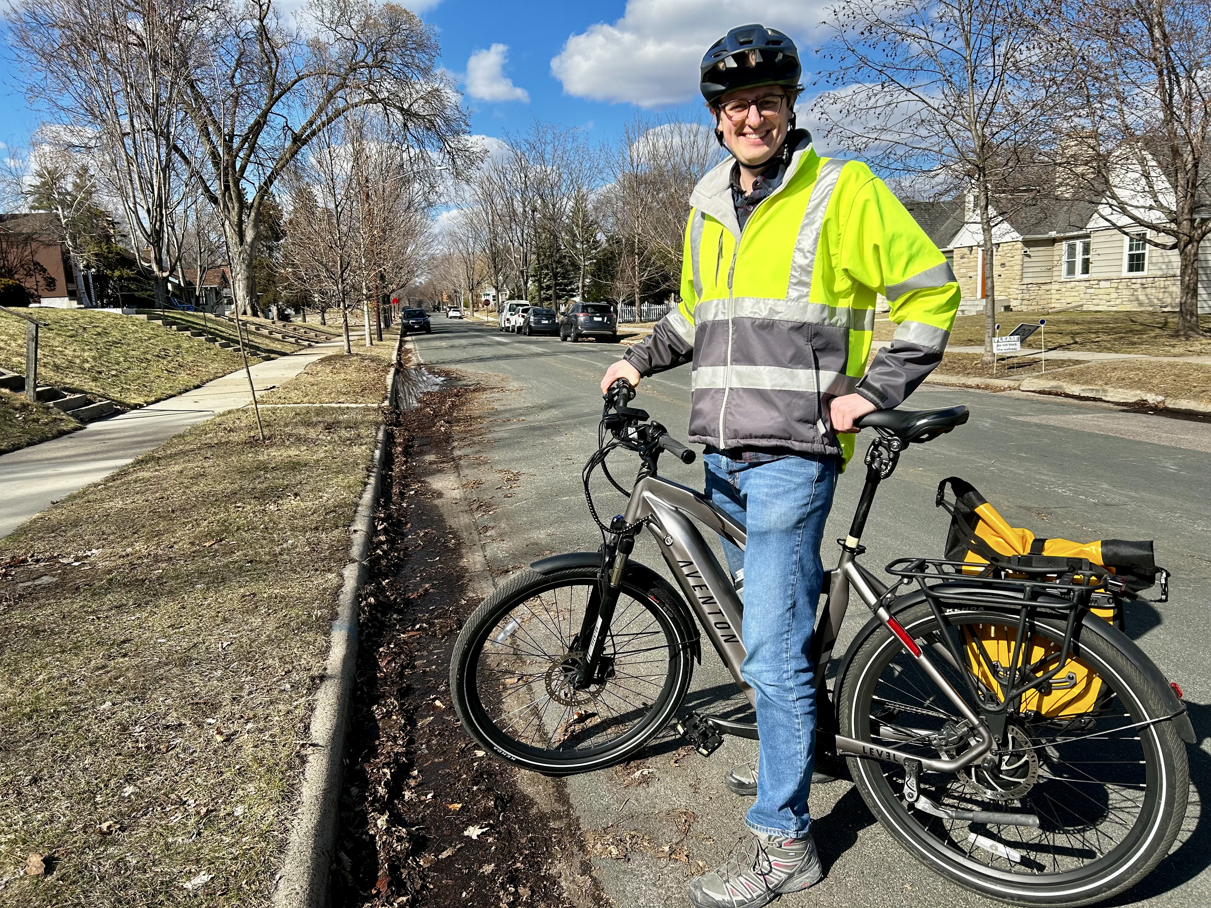 Cole Mullins with his e-bike.