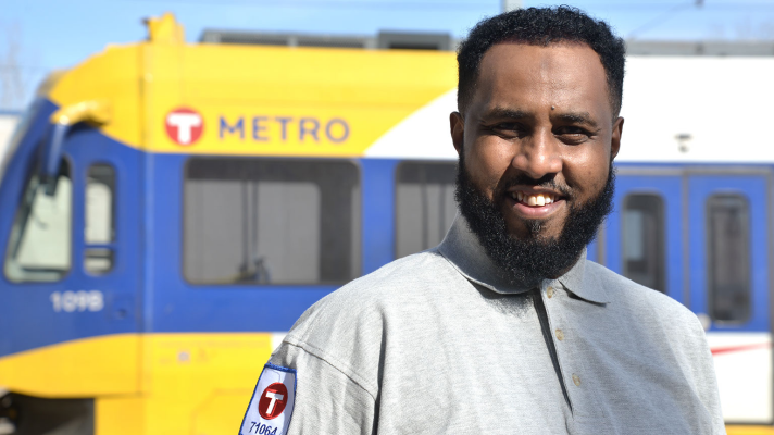 Train Operator Ismail Jama. 