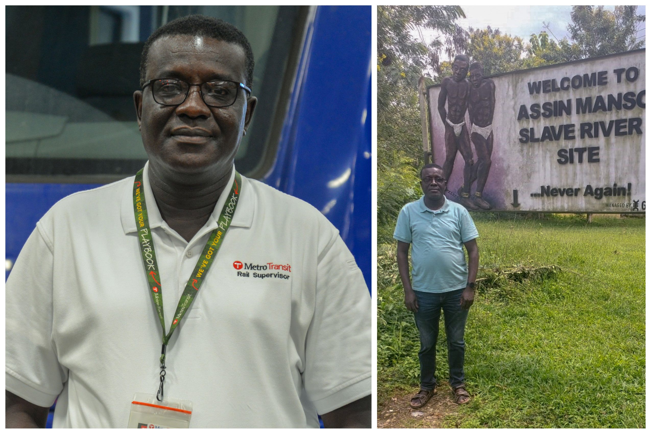 Rail Supervisor Jospeh Otoo-Essilfie at work and in Ghana, Africa.