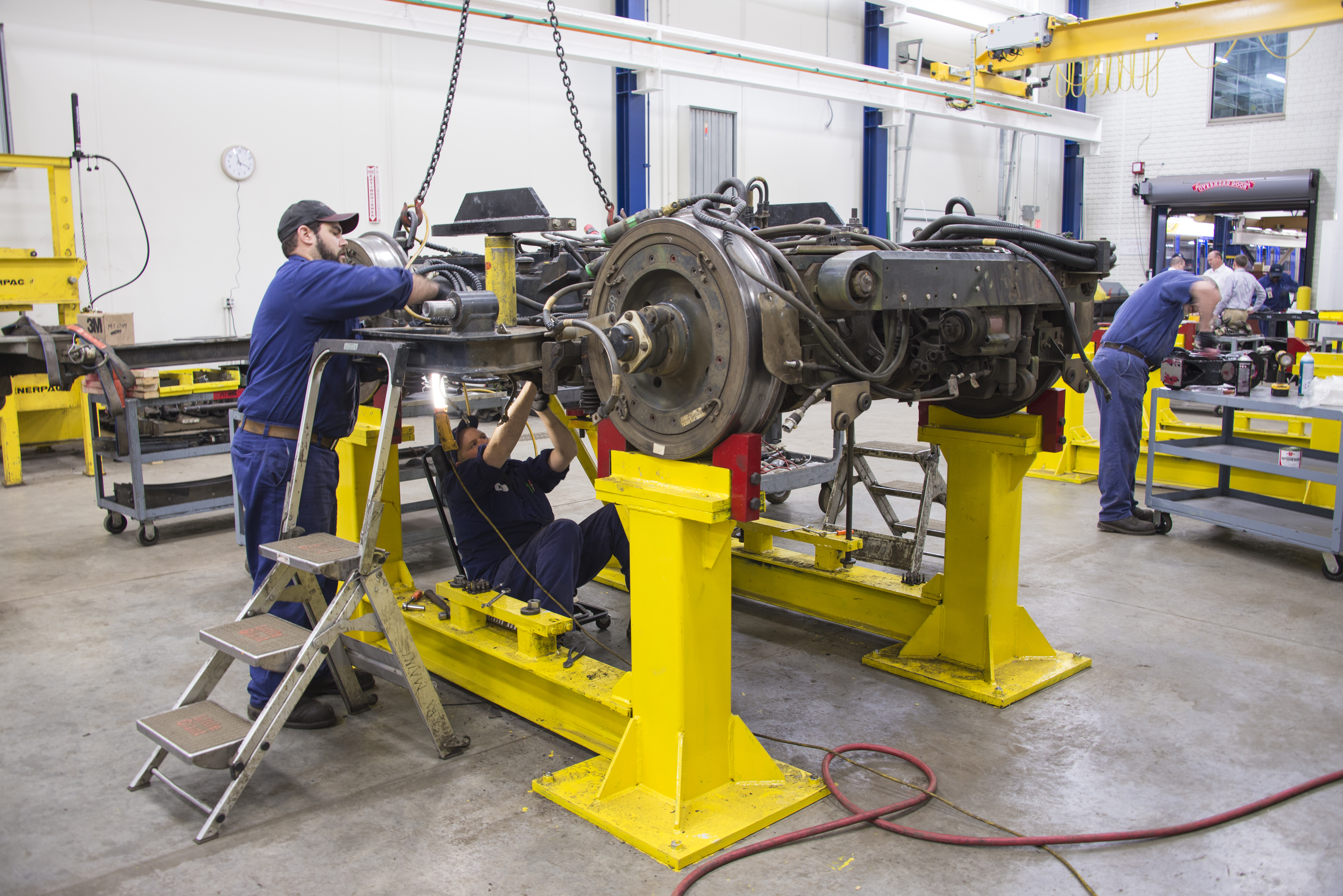 Electro Mechanic-Technicians at the Minneapolis Operations and Maintenance Facility recently embarked on a comprehensive overhaul of the so-called trucks that are bolted to the bottom of each vehicle, containing all of the mechanics that move trains down the tracks.
