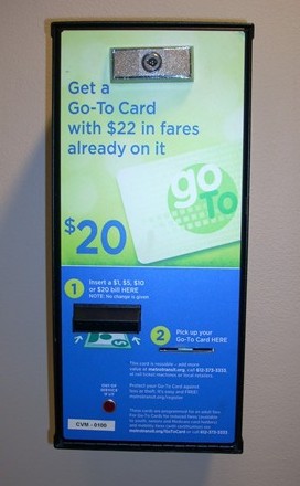 Photo: vending machine for Metro Transit Go-To cards