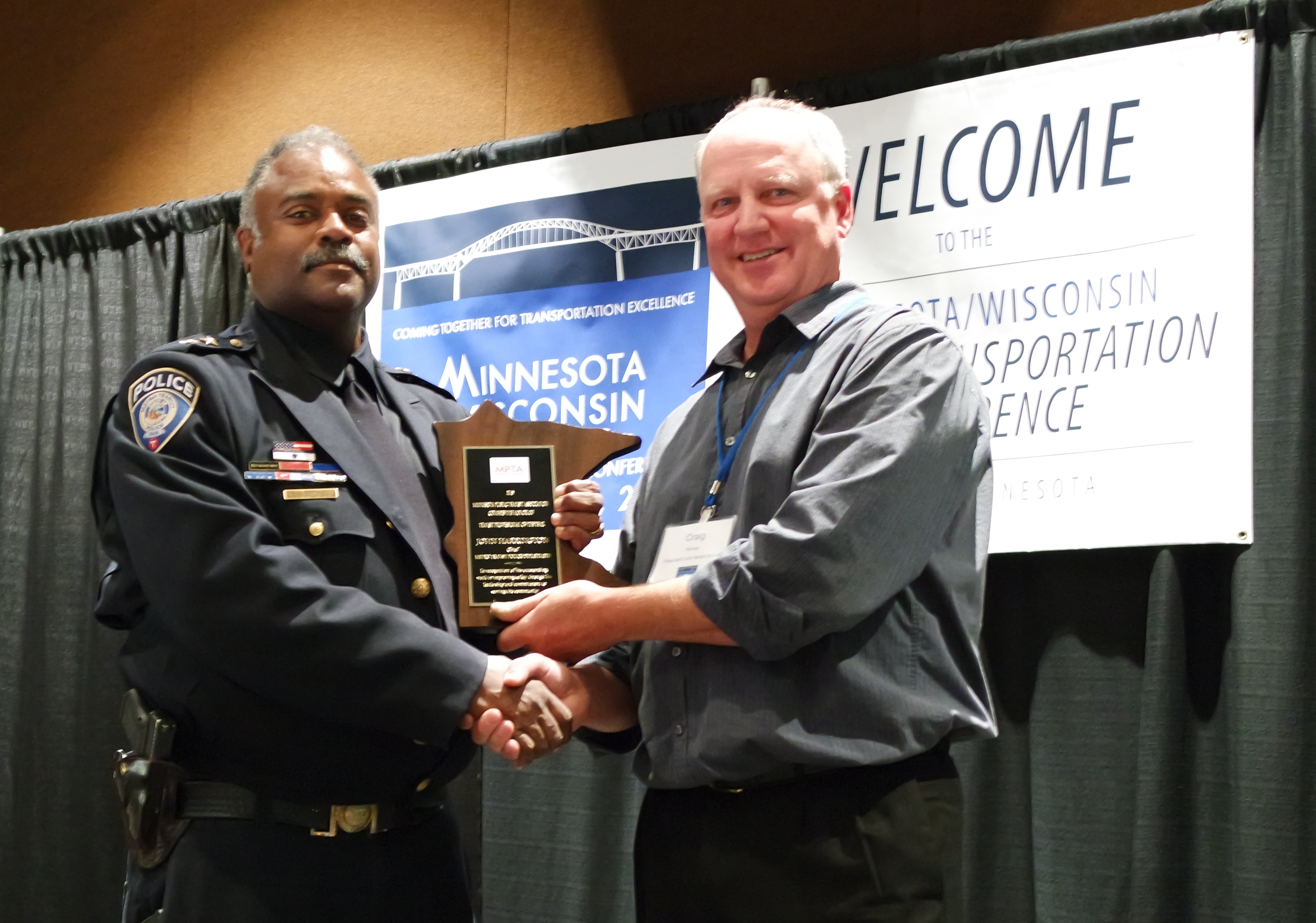 ​Chief John Harrington was recognized as Transit Professional of the Year at the Minnesota Public Transit Association’s annual awards on Monday.