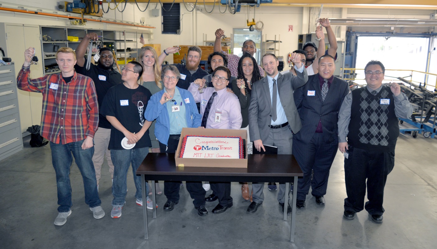 Participants in the Metro Transit Technician training program were recognized at a completion ceremony on Thursday, Aug. 17, in Minneapolis. Participants in the Metro Transit Technician training program were recognized at a completion ceremony on Thursday, Aug. 17, in Minneapolis.