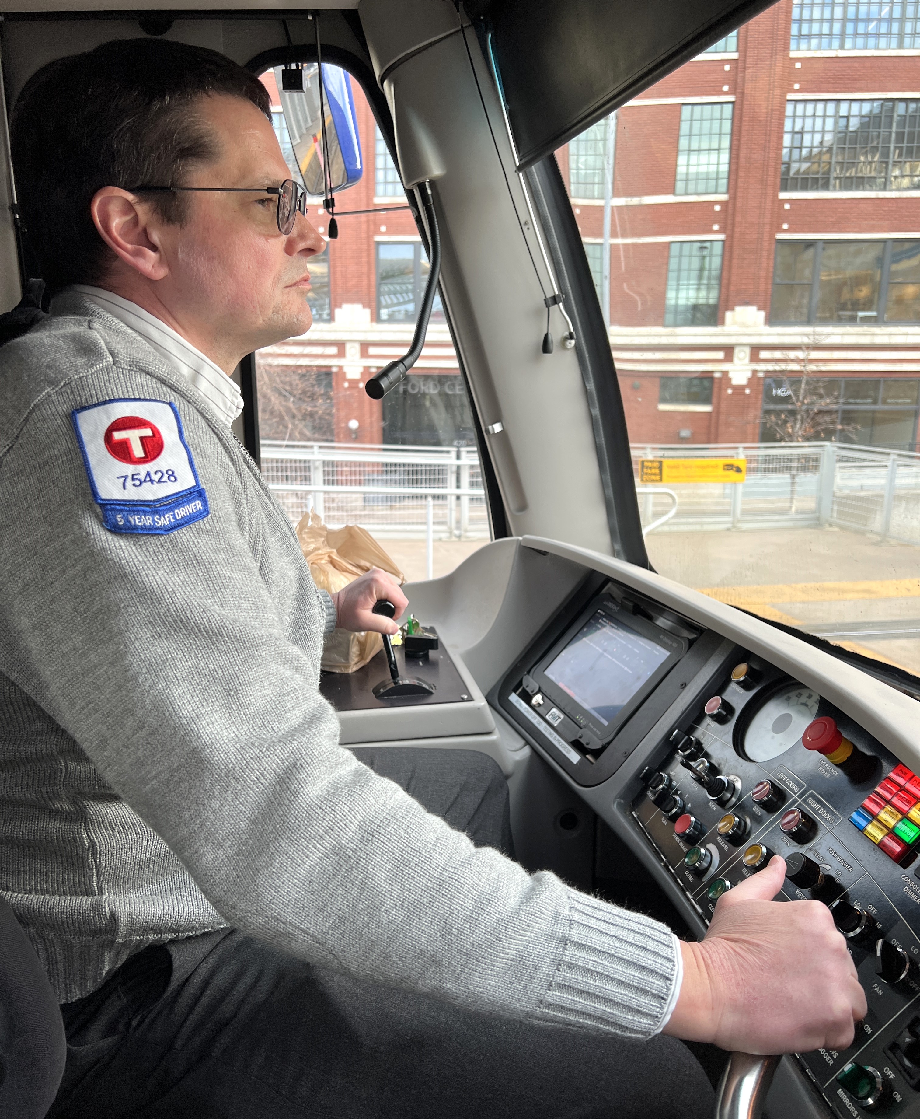 Train Operator Brian Walsh on the METRO Blue Line.