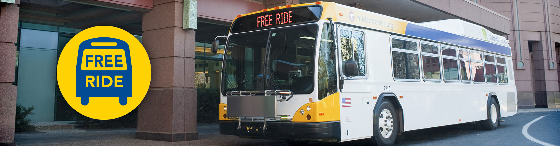 Image of a Free Ride bus near the Convention Center