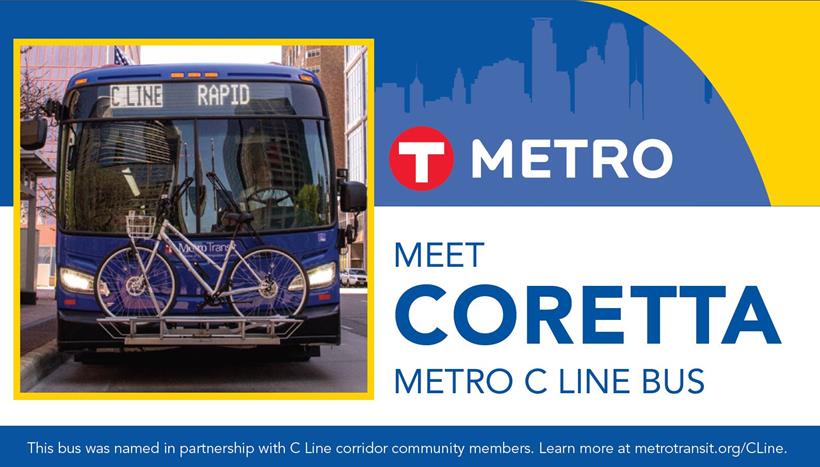 Meet Coretta, one of the C Line buses named by community members