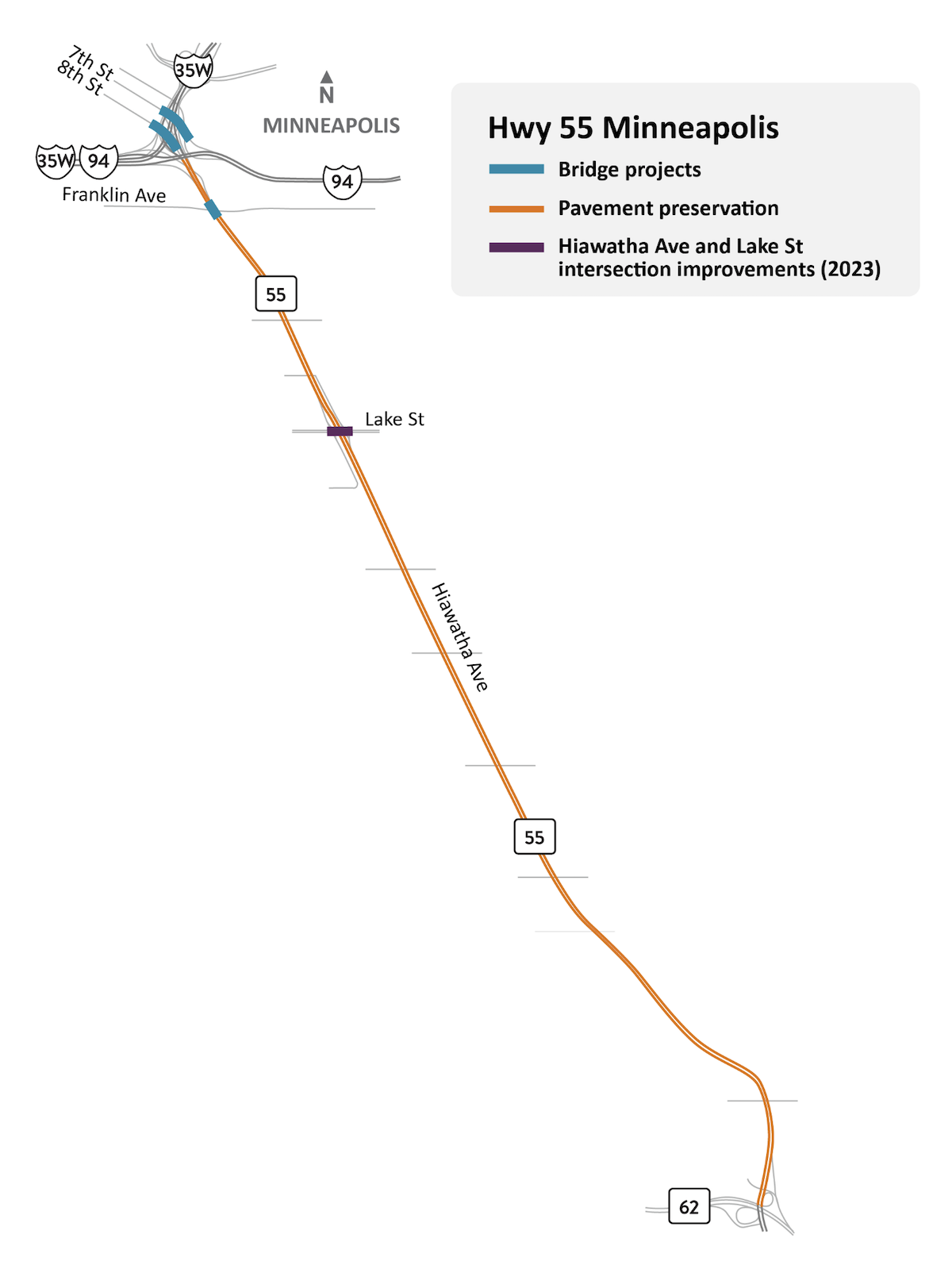 Map of Minneapolis projects