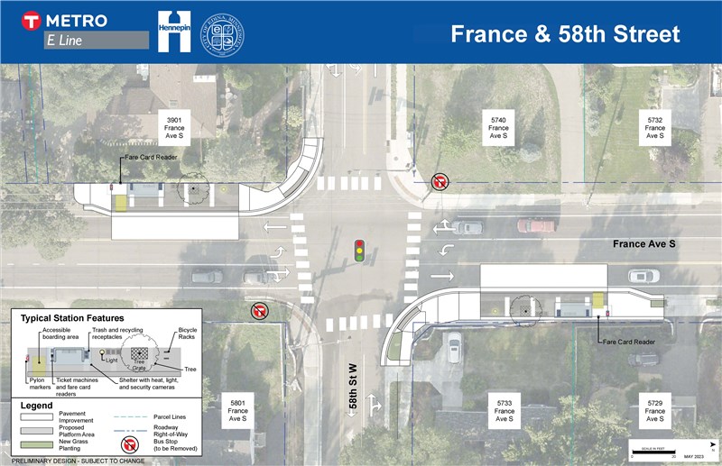 Overview of France and 58th Intersection