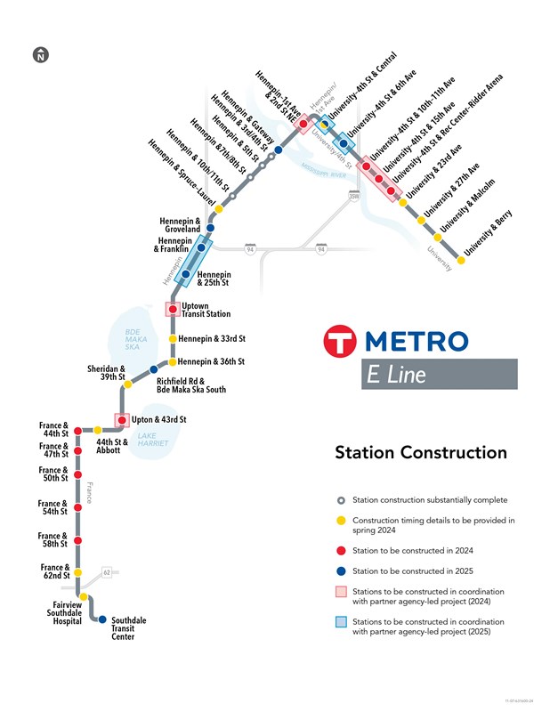the E Line Construction Map accessible pdf linked below